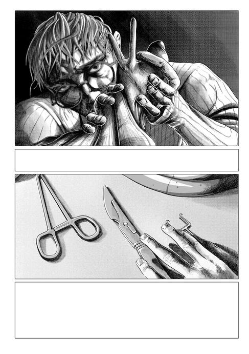 Graphic novel page, ink on paper, A3, 2026